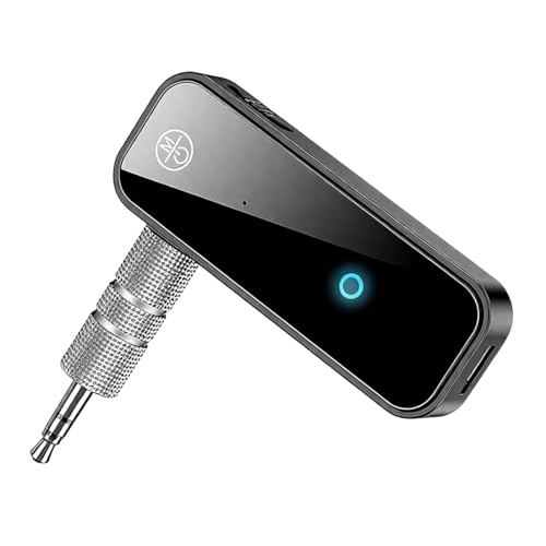 Tomedeks 1 Pièce Receptor Bluetooth Adaptador Jack 3.5mm Aux Auxiliar Conector Audio Coche Manos Libres