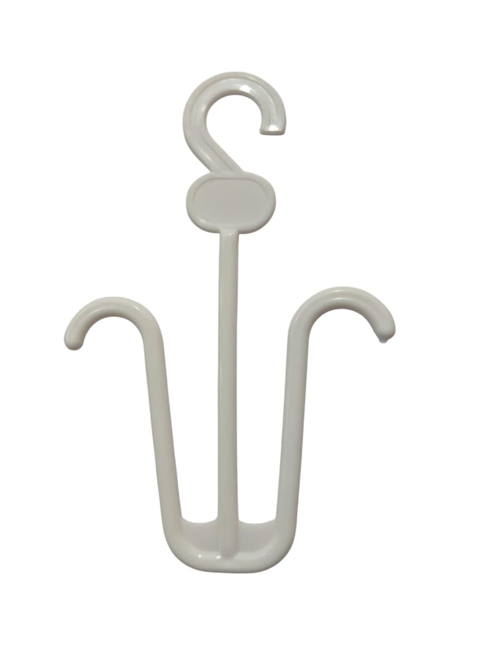 AJ Lite Milky White (Shoe Organizer) Clothes Hanger Hook Shoe,Slipper Stand Hanger- (W-Shape) (Pack of 100 pcs)