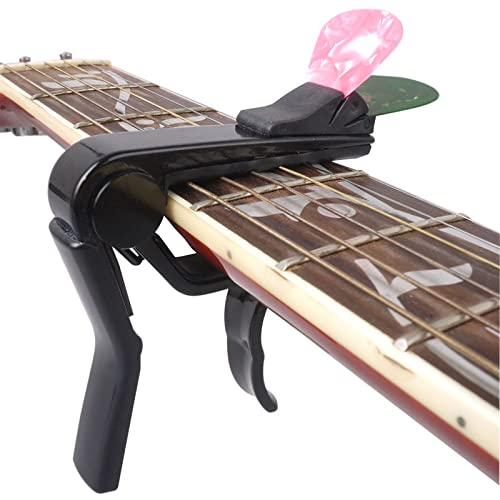 EURYTKS Accessoires d’instruments de Musique Capodastre de Guitare en Alliage, avec Porte-médiator, pour Guitare… - Les Beatles, Paul McCartney, John Lennon, RIngo Starr, George Harrison EURYTKS Accessoires d'instruments de Musique Capodastre de Guitare en Alliage, avec Porte-médiator, pour Guitare… – Image 3