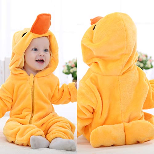 image for IDGIRL Baby Duck Costume, Animal Newborn Cosplay Pajamas for Boy Winte