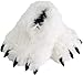 Chaussons pelucheux en forme de pattes d'ours avec griffes, pour adolescents et adultes - Blanc - blanc,