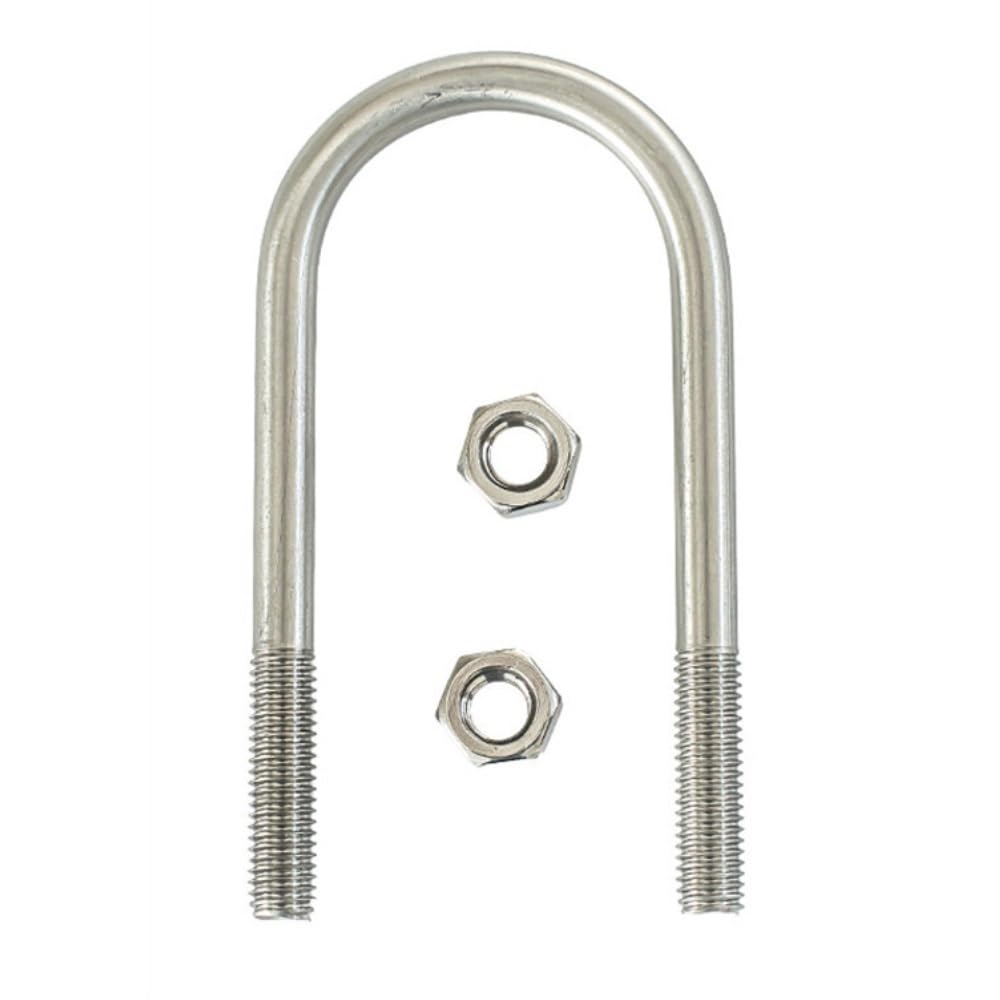 Gohapy One Color U-Shape Clamp 304 Stainless Steel U-Shaped Screw Clamp, Inner Width 76/89/102Mm M8 Pipe Fixed Clips 5Pcs(89Mm)