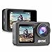 REEDTOCK Action Camera with Dual Screens, 5K30pfs 48MP Touch Screen, Underwater Waterproof Camera with Remote Control EIS2.0 WiFi Zoom (Including 64G Card)