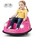 COSTWAY Coche de Choque Eléctrico para Niños 12V, Auto con Control Remoto, Luces LED, Música y Giro de 360 Grados, Autogiro para Niños de 2 a 5 Años (Rosa)