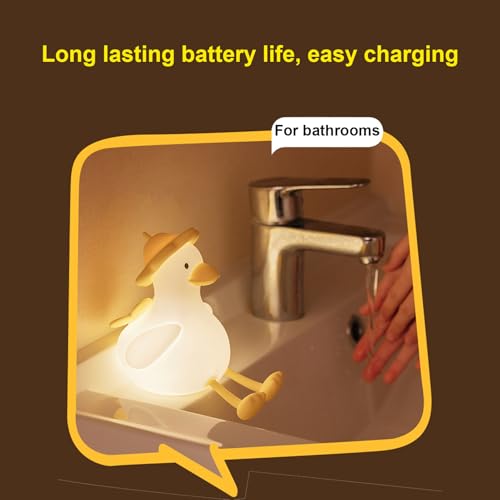 Lámpara de mesa de noche LED con forma de pato recargable miniatura 6