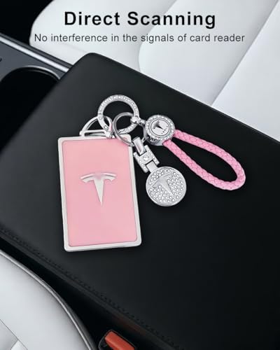 Image of for Tesla Key Card Holder Bling Key Chain Card Key Holder for Model S /X /3 /Y Cybertruck Keychain