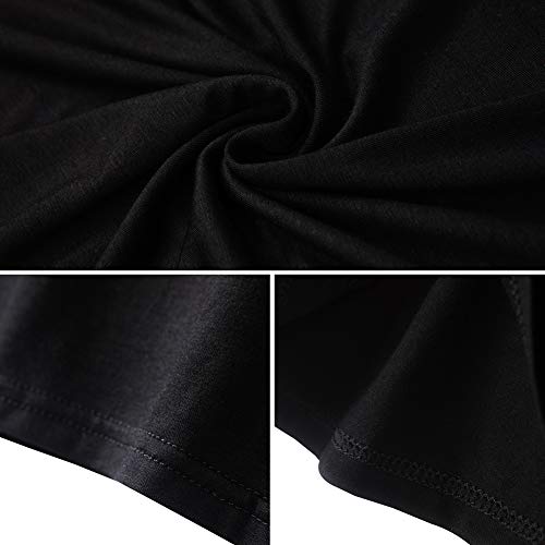 Women's Basic Mock Neck Long Sleeve Slim Fit Turtle Neck T Shirt Tops(Black,X-Large)