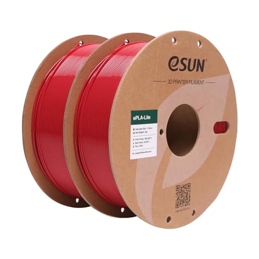 eSUN PLA Filament 1.75mm, High Toughness 3D Printer Filament Upgraded PLA Filament, Dimensional Accuracy +/- 0.03mm, 1KG per Spool, 2 Spools 3D Printing Filament, Fire Engine Red