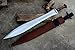 Massive 28-Inch Hand Forged Xiphos Sword - Greek Historical Design, Carbon Steel Blade, Rosewood Handle, Tempered & Sharpened - Viking Combat Sword with Sheath