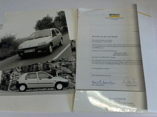 Renault auf der AAA in Berlin 1990. Renault Clio. Renault 25 TI 12 V. Renault Presse