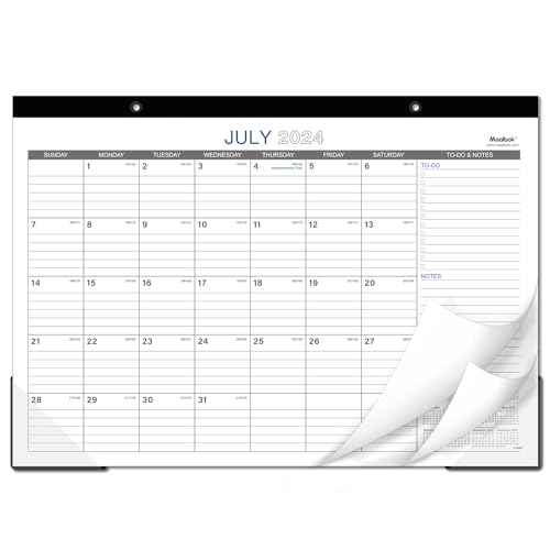 2026 Desk Calendar - 17" x 12" Desk Calendar 2026, JAN 2026 - DEC 2026, 12 Months Calendar 2026, Desk Pad, Large Ruled Blocks, Premium Paper