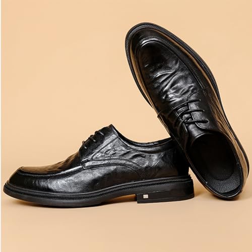 Mens Classic Dress Oxford Shoes, Platform Pointed Toe Lace-up Comfort Oxford Dress Formal Wedding Gentleman Shoes2