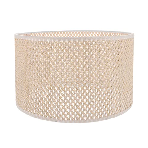 Artibetter Geflochtener Lampenschirm - Rattan Schirm Ersatz Für Tischleuchten 23x18cm