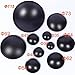 Tong Gu 4Pcs Speaker Dust Cap Subwoofer Plastic Dome Coil Cover Repair (Black, 2.5 in/64 mm)