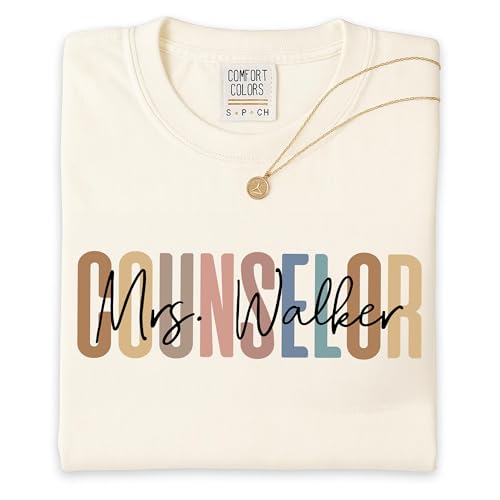 Personalized Educator T-Shirt, Custom Teacher Name Tee for Women, Counselor Kindergarten Librarian Principal Shirt