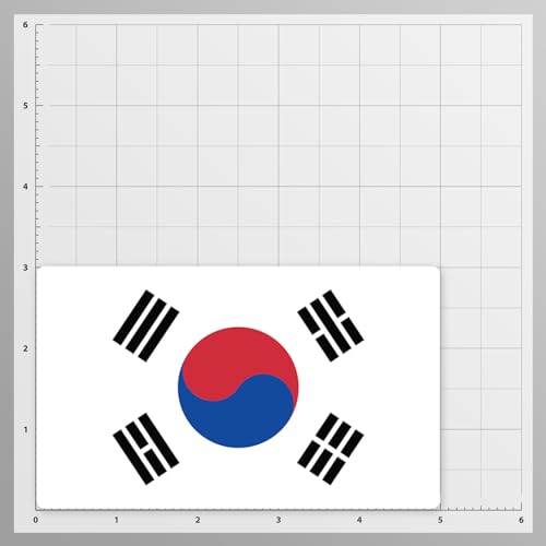 Image of World Country Flag Decal Stickers - Two Pack - for Cars Windows Bumpers Laptops Tablets Tumblers Cups Walls (South Korea)