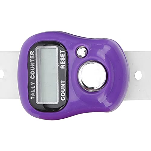Acouto Lap Counter For Swimming Electric Finger Counter With Resettable 5 Digit Lcd Hand Tally Counter For Praying And Walking Abs+Siliconelt Swimming Lap Counter Finger Counter (Purple) - Image 3