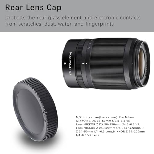 Cuerpo de cámara Z y tapas traseras para lente, compatible con cámaras sin espejo montaje Z – Z9, Z7, Z7 II, Z6, Z6 II, Z5, Z50 y lentes Z 24-70mm f/4 S, Z 24-200mm f/4-6.3 VR miniatura 3