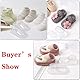 100Pcs klare Kunststoff Baby Füße Display, Baby Booties Häkelschuhe Socken Showcase, Kleinkind Schuhe Unterstützt Schuh Formen Stand Halter für Speicher und Heimgebrauch, 50Pair, 8, 9, 10, 11, 12CM