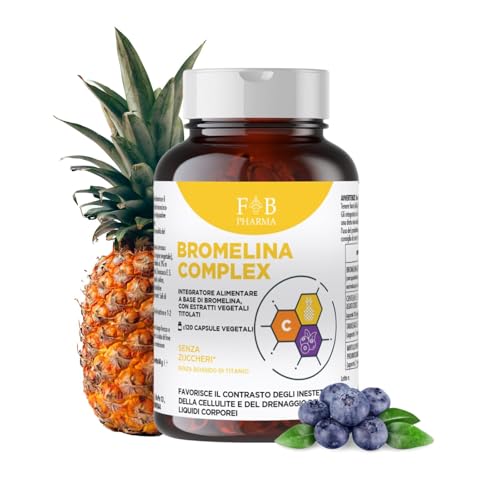 BROMELINA COMPLEX - Integratore drenante anticellulite per ritenzione idrica, favorisce il...