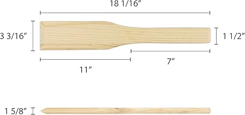 Miniatura 7 de Paleta de mezcla de madera de 42 pulgadas, accesorios de cocina, cuchara de puré de madera para cocinar, mezclar, elaborar cerveza en ollas grandes,