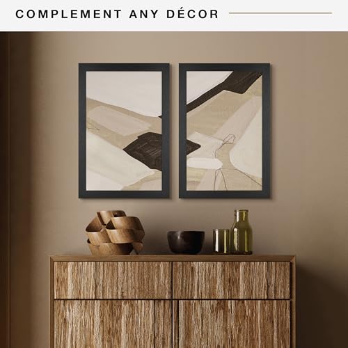 MCS Studio Gallery 11x17 Picture Frame Black Woodgrain, Rectangle Photo Frame for Photos, Posters & Art Prints (2-Pack)