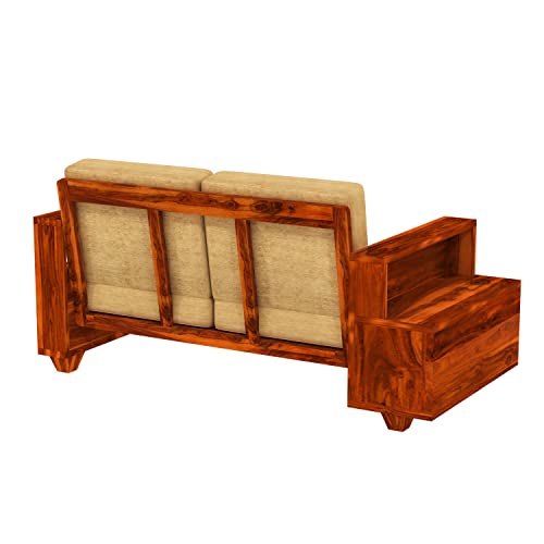 Image of KINGS HOME FURNITURE Sheesham Wood 4 Seater Sofa Set with 2 Drawer Storage | 2+2 Wooden Sofa Set Furniture for Living Room Home Office (2+2 Seater,Honey Finish)