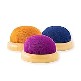  Needle It – Porta agujas - Cojín para agujas de coser - Porta alfileres - Actividades de ocio creativo (azul + naranja + violeta, 3)
