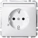 Produktbild Merten MEG2303-4019 SCHUKO-Steckdose mit Ko.Licht und Schriftf, BRS, Steckkl, polarweiß, Sys. Fl.