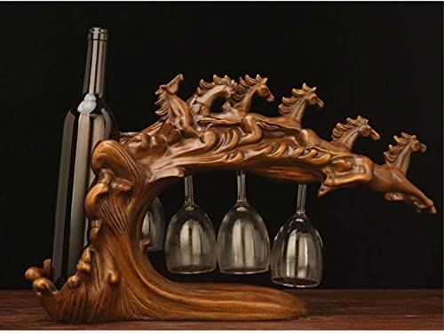 Soporte creativo para botellas de vino en resina 50x17x31 cm miniatura 5