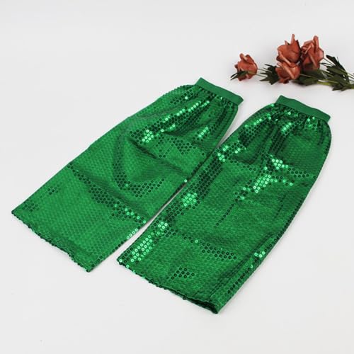 Image of Sequins Leg Warmers Sparkle Leg Sleeves 80 Leg Socks for Women Girls Leg Gifts Pink