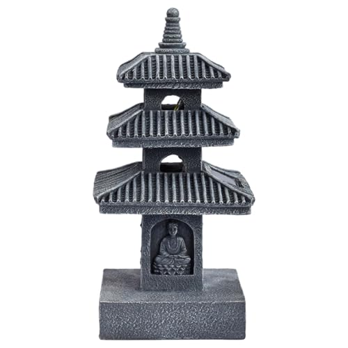 Statue de pagode pour jardin en résine durable résistante aux intempéries - 3