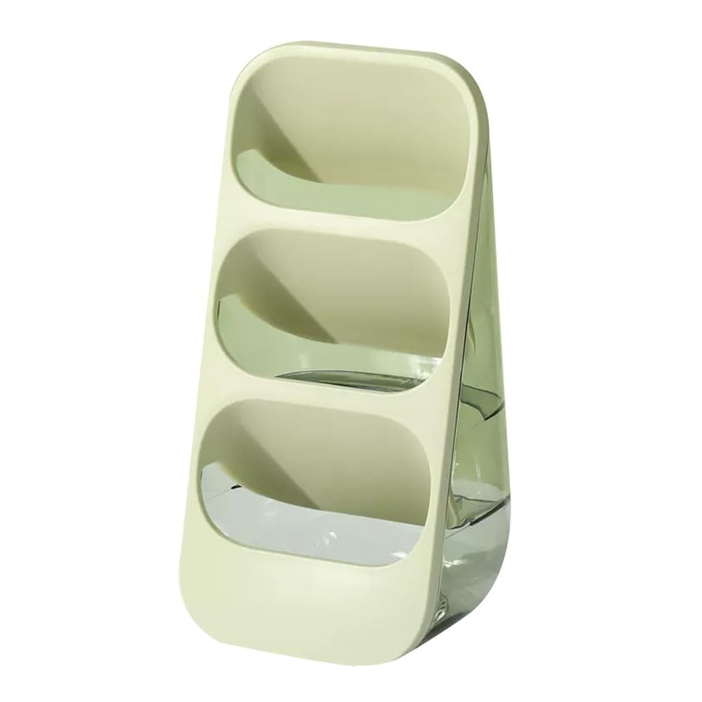 Portapenne da scrivania, organizer da scrivania a 3 scomparti, per matite e pennelli per scuola, ufficio, uso domestico, design obliquo per una gestione efficiente dello spazio