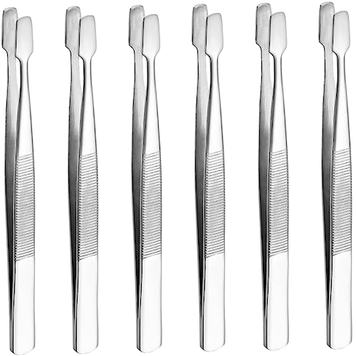 Housoutil Eyelash Extension Tweezers False Eyelash Curler Non Slip Tweezers for Lash Applicator