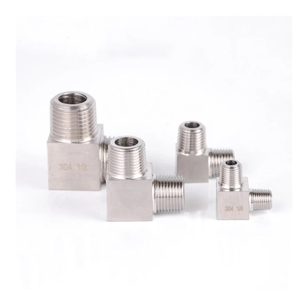 Aarterzza Men's One Color 1/8" 1/4" 3/8" 1/2" 3/4" Bspt Elbow Angle 90 Degree Coupler 304 Stainless Pipe Fitting Water Gas Propane(Bsp_1/2") Pipe Fitting