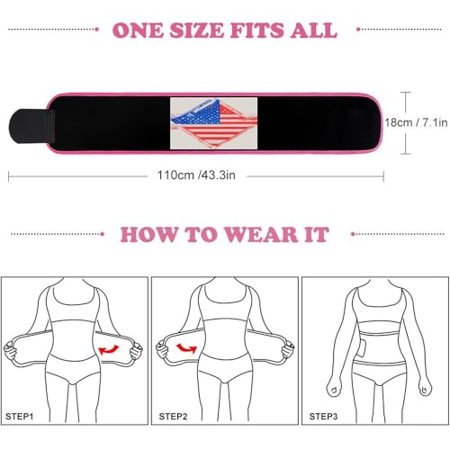 Faja Cinturilla Estampada con Bandera Americana Unisex miniatura 2