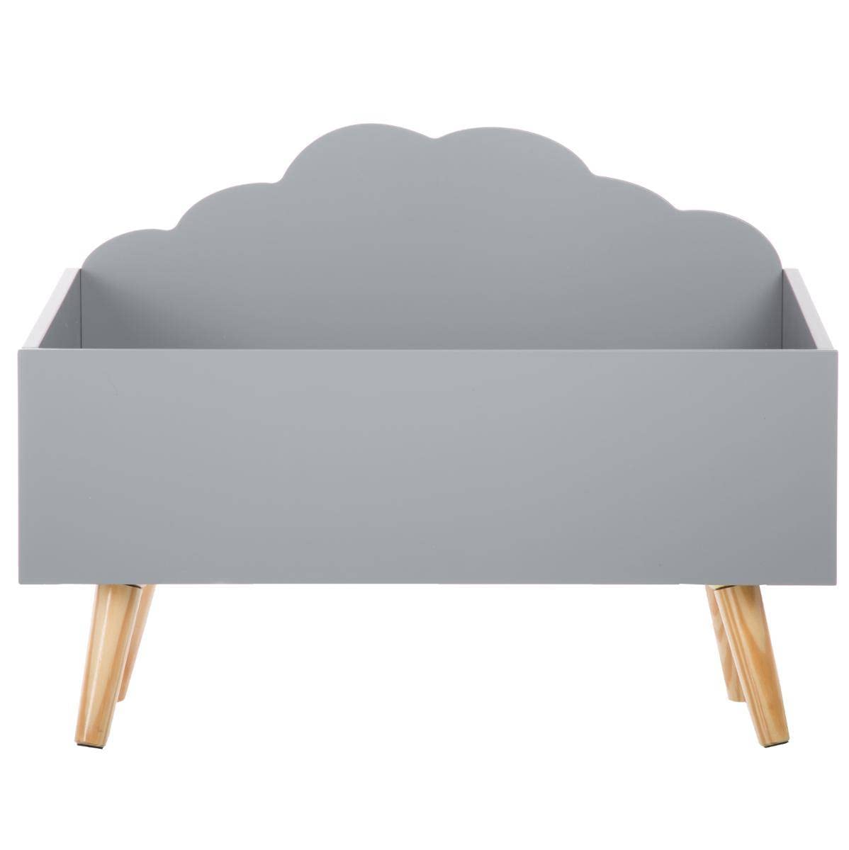 ATMOSPHERA CREATEUR D'INTERIEUR Cassapanca per giocattoli, mobiletto a forma di nuvola, colore: grigio