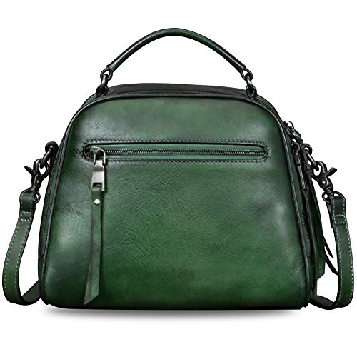 Image of Genuine Leather Purses and Handbags for Women Shoulder Bag Vintage Handmade Real Leather Crossbody Satchel Purse with Strap