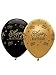 Produktbild Luftballons "Black & Gold" - Happy Birthday 6er Pack