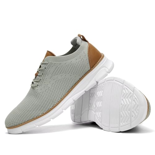 Image of Men's Mesh Sneakers Oxfords Lace-Up Lightweight Casual Walking Shoes Driving Shoes