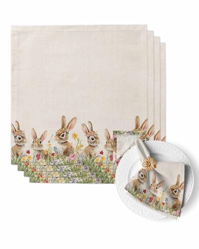 Servilletas de Tela Pack de 4 Cuadradas Beige miniatura 1