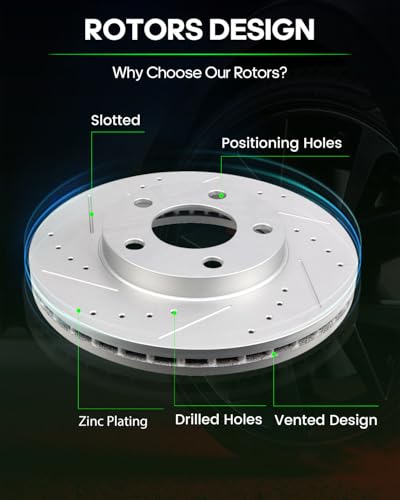 Image of SCITOO Front Disc Brake Rotors Kits Brakes Kit:54011