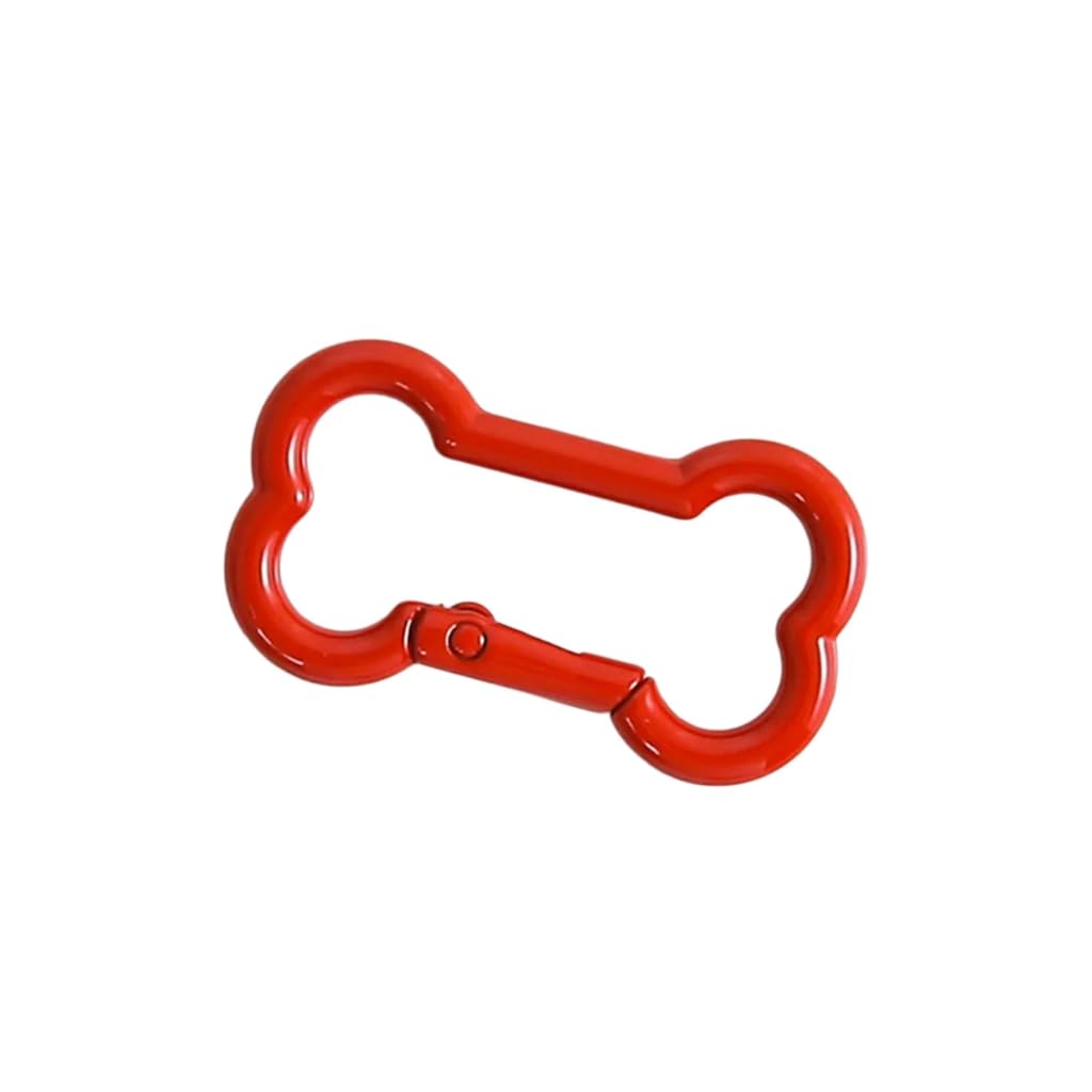 Elnwnnkc Vibrant Bone Keychain Spring Clasp for Pet Lovers Crafting Alloy Jewelry