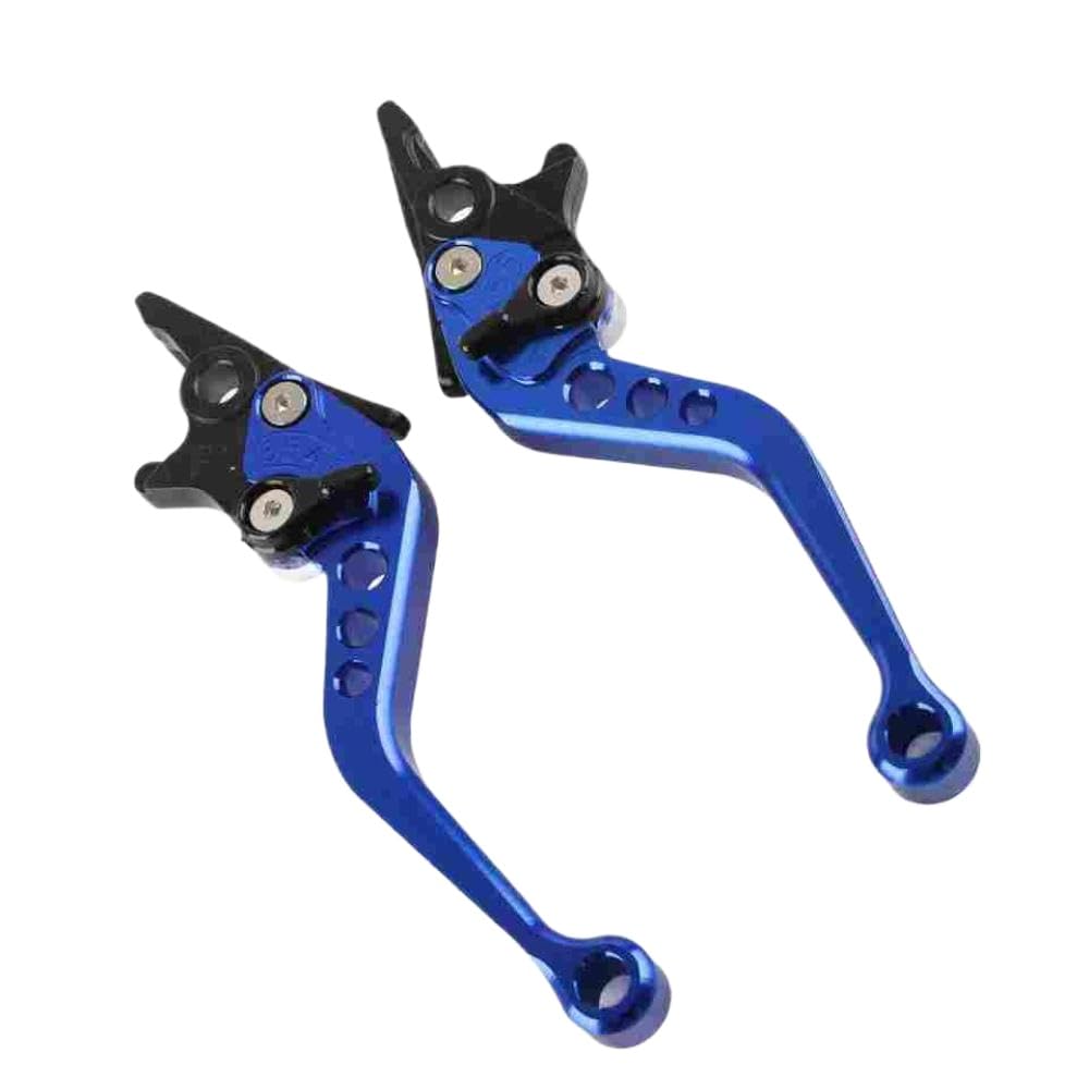 AABjhtpnz 1 Pair CNC Aluminum Motorcycle Scooter Dual Disc Brake Lever Compatible with Various Motorcycle Models Aftermarket Replacement(青い)