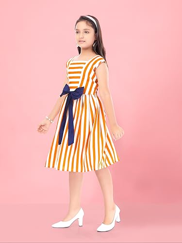 Image of Aarika Girls Yellow Colour Rayon Middi