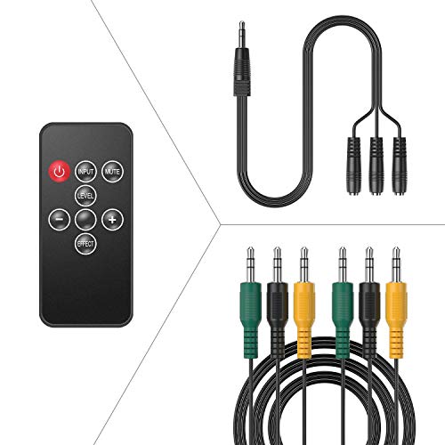 Replaced Remote Control Compatible with Logitech Z906 Computer Speakers with Battery and 3.5mm Male to Male Speaker Cable