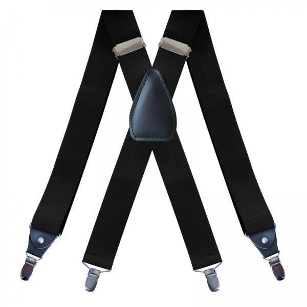 trendynest 4Xmen'S Suspenders Elastic Straps Solid Heavy Duty 4 Clips Adjustable Unisex Black | Mens Accessories | Suspenders Braces-picture-36