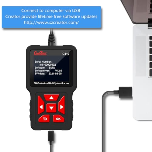 Upsichi 410-C C410 Obd2 Scanner Fit For Bmw Mini Epb Abs Srs Dpf Oil Reset Multi System Scan Tool thumb #6