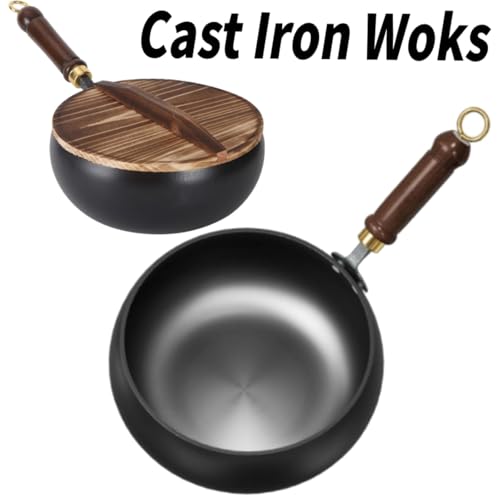 Wok de hierro macizo sin recubrimiento 28 cm con tapa miniatura 5