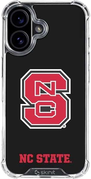 Skinit Clear Phone Case Compatible with iPhone 16 - Officially Licensed North Carolina State University NC Wolfpack Design